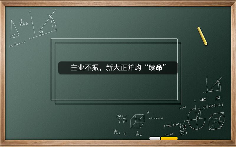 主业不振，新大正并购“续命”