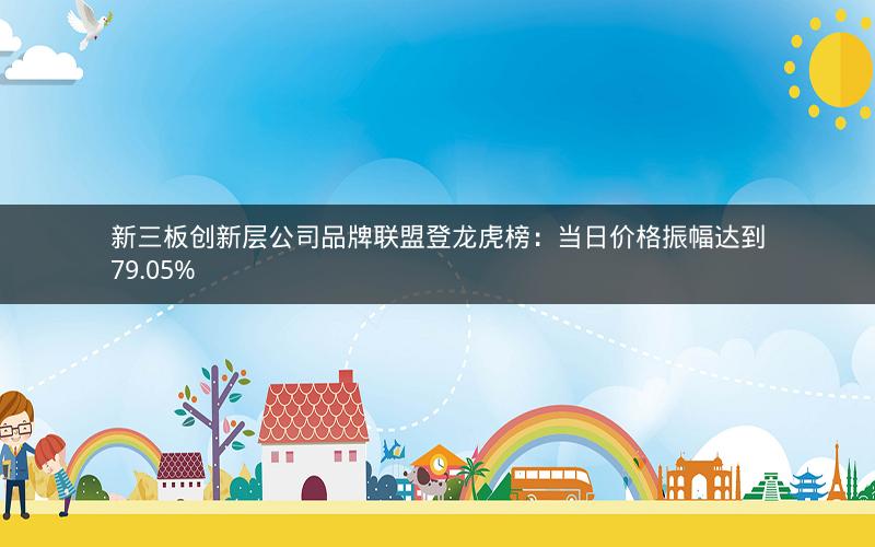 新三板创新层公司品牌联盟登龙虎榜：当日价格振幅达到79.05%