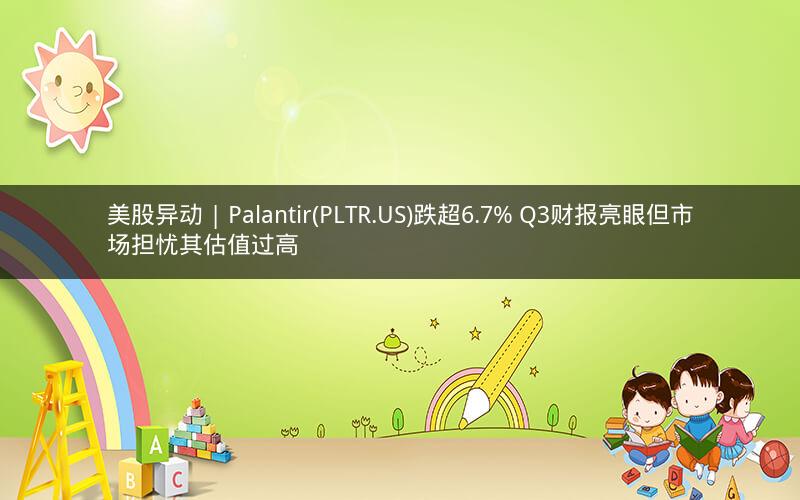 美股异动 | Palantir(PLTR.US)跌超6.7% Q3财报亮眼但市场担忧其估值过高