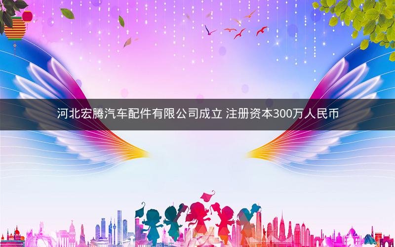 河北宏腾汽车配件有限公司成立 注册资本300万人民币