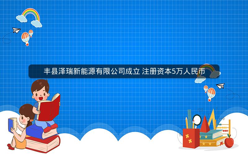 丰县泽瑞新能源有限公司成立 注册资本5万人民币