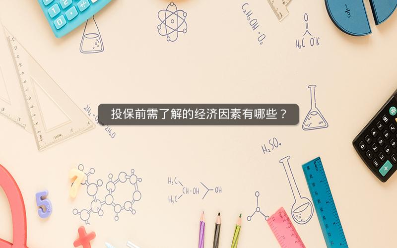 投保前需了解的经济因素有哪些？