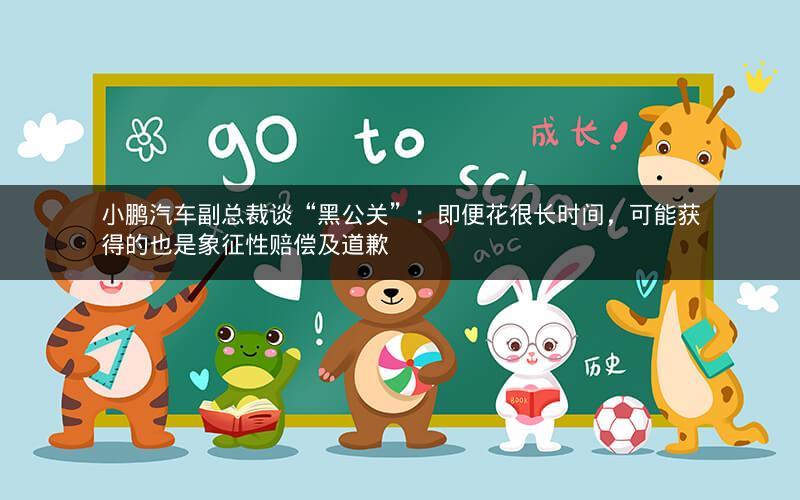 小鹏汽车副总裁谈“黑公关”：即便花很长时间，可能获得的也是象征性赔偿及道歉