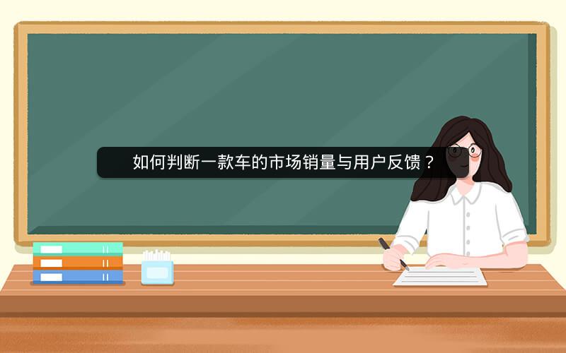 如何判断一款车的市场销量与用户反馈？