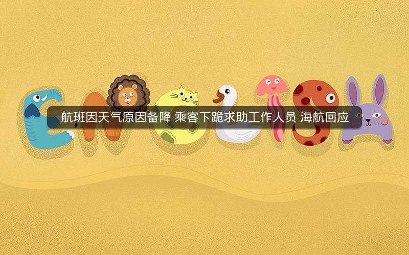 航班因天气原因备降 乘客下跪求助工作人员 海航回应