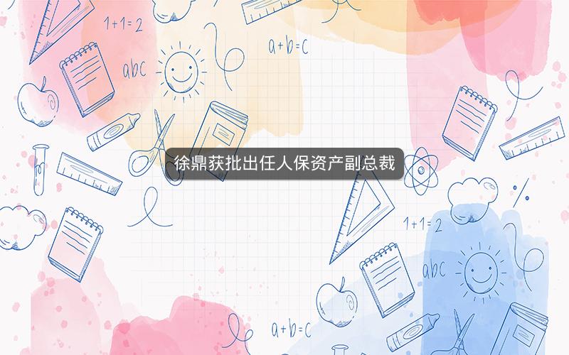 徐鼎获批出任人保资产副总裁