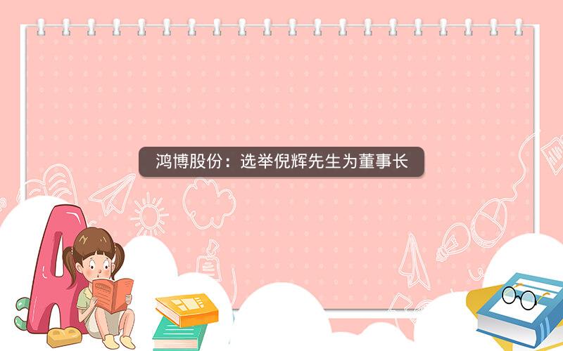 鸿博股份：选举倪辉先生为董事长