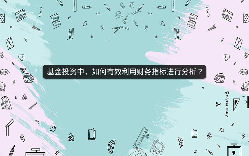 基金投资中，如何有效利用财务指标进行分析？