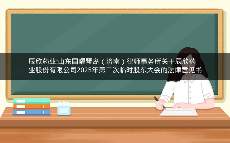 辰欣药业:山东国曜琴岛（济南）律师事务所关于辰欣药业股份有限公司2025年第二次临时股东大会的法律意见书