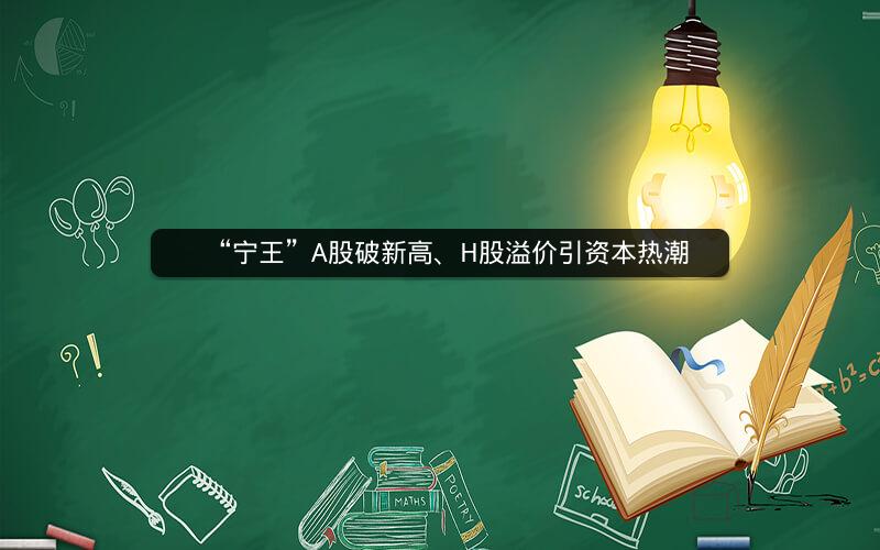 “宁王”A股破新高、H股溢价引资本热潮 “宁王”A股破新高、H股溢价引资本热潮