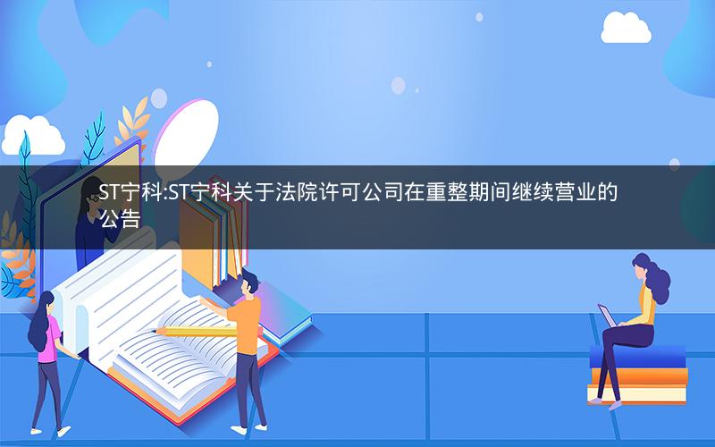 ST宁科:ST宁科关于法院许可公司在重整期间继续营业的公告