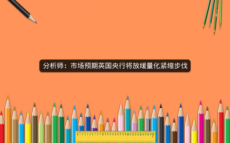 分析师：市场预期英国央行将放缓量化紧缩步伐