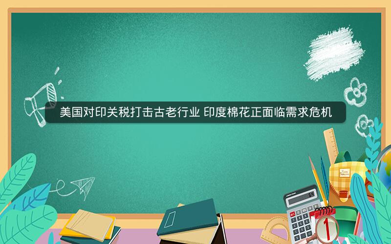 美国对印关税打击古老行业 印度棉花正面临需求危机