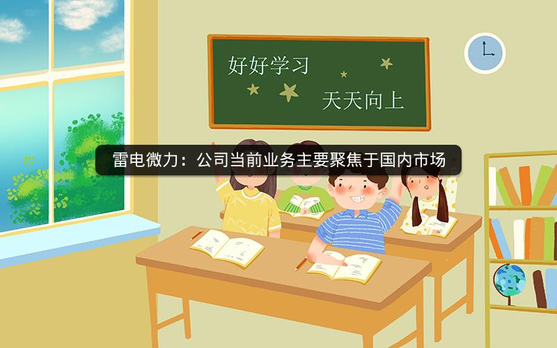 雷电微力：公司当前业务主要聚焦于国内市场