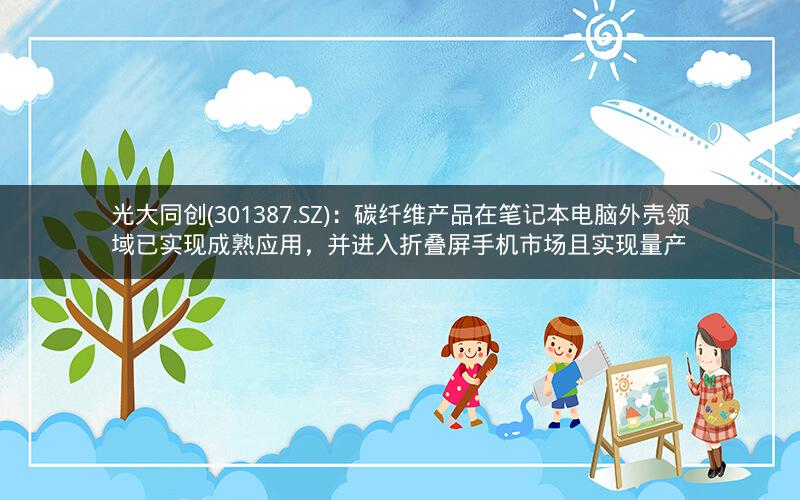 光大同创(301387.SZ)：碳纤维产品在笔记本电脑外壳领域已实现成熟应用，并进入折叠屏手机市场且实现量产