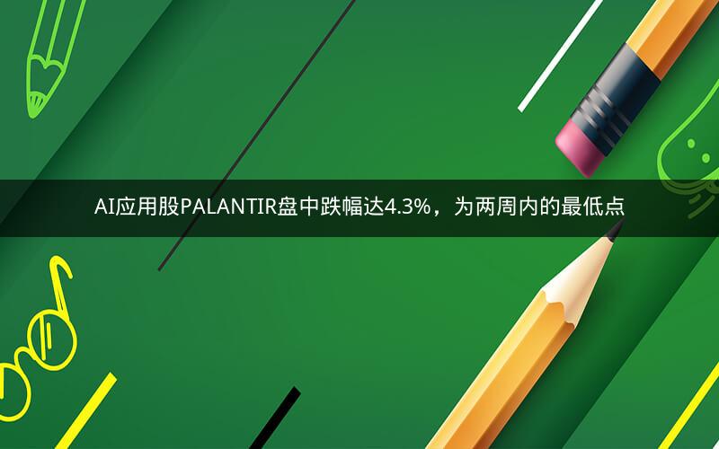 AI应用股PALANTIR盘中跌幅达4.3%，为两周内的最低点