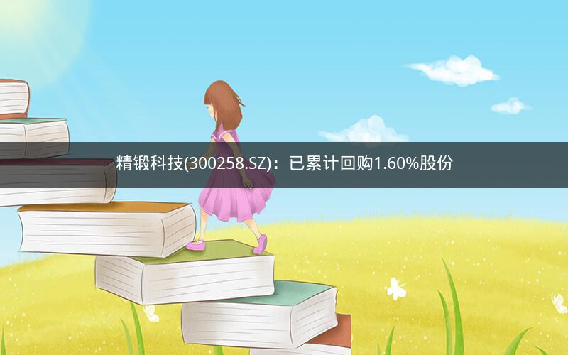 精锻科技(300258.SZ)：已累计回购1.60%股份